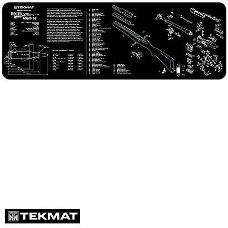 Tekmat Long Gun Ruger 10/22 Gun Cleaning Mat Black