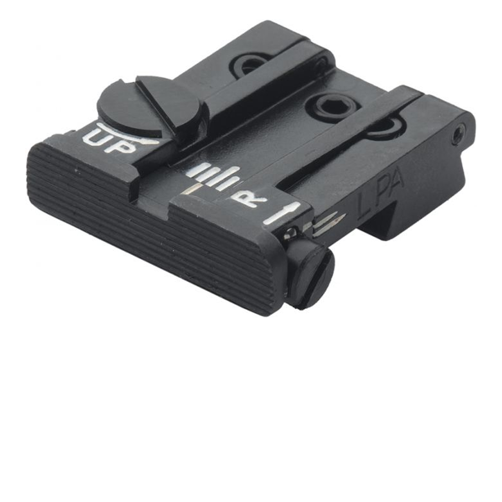 A Style Rear Adjustable Sight Black Serrated Tpu Lpa Sights