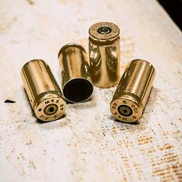 40 Caliber Brass Tire Valve Stem Cap Set of 4 - 2 Monkey