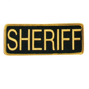 SHERIFF Law Enforcement Patch - Removable - Large 4x9