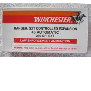 **45 Auto SXT Expansion Law Enforcement Ammo - 230 Grain SXT 50rds - Winchester