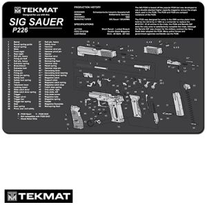 **Sig Sauer P226 TekMat Gun Cleaning Pad with Exploded View - Beck Tek