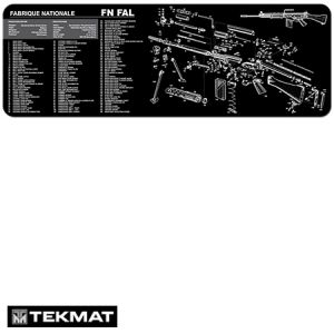 **FN FAL TekMat Gun Cleaning Pad with Exploded View - Beck Tek