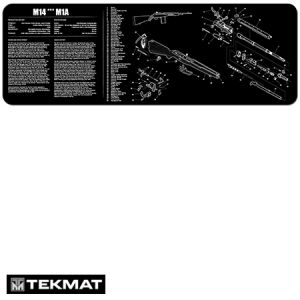 **M14 M1A TekMat Gun Cleaning Pad with Exploded View - Beck Tek