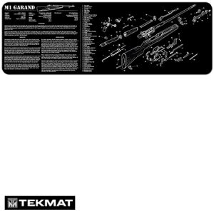 **M1 Garand TekMat Gun Cleaning Pad with Exploded View - Beck Tek