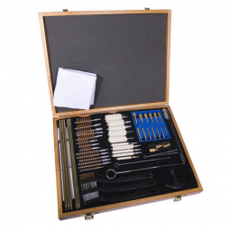 Gunmaster Universal 63 Piece Deluxe Gun Cleaning Kit - Wooden Case - DAC Tech