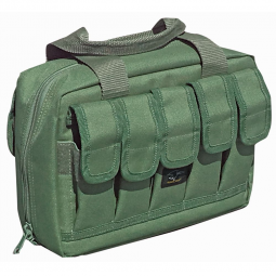 Double Pistol Case with 10 Outside Mag Pockets - Olive Drab - Galati Gear