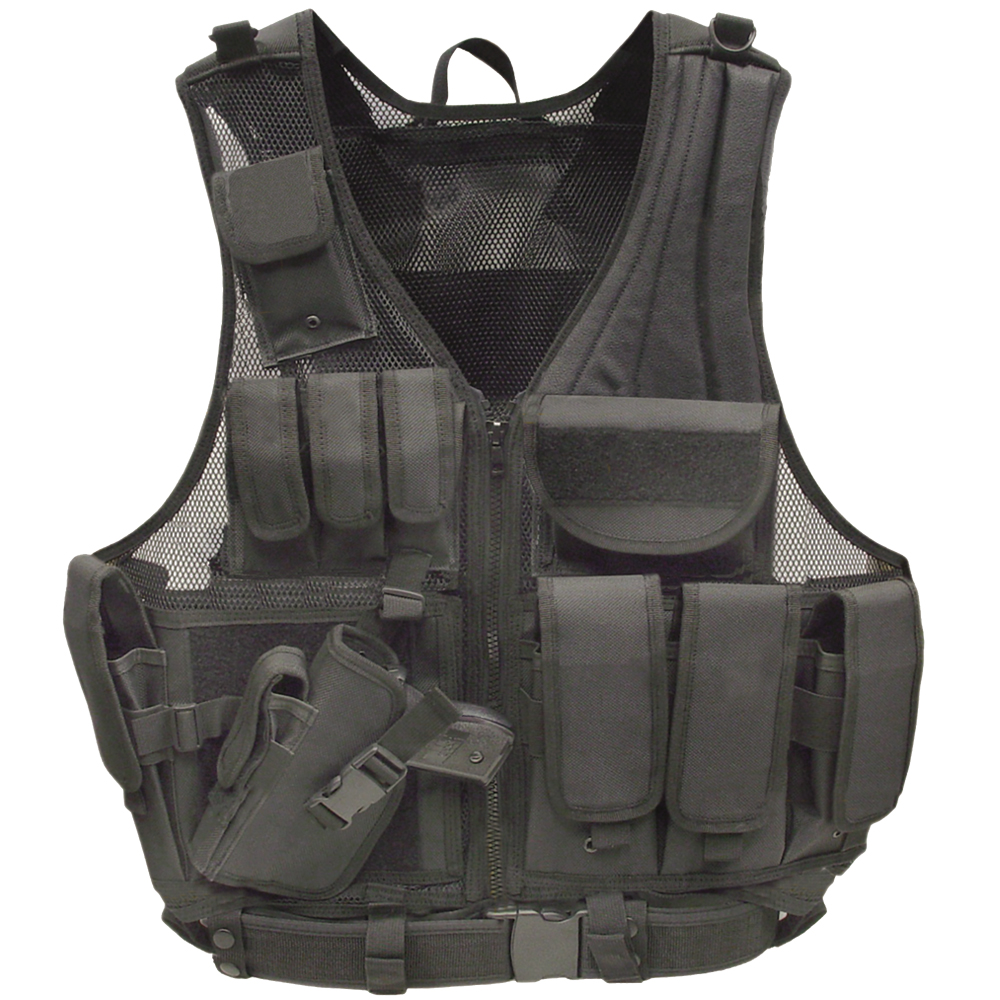 Deluxe Tactical Vest - Black Standard Lefthand - Galati Gear available ...