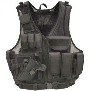 Deluxe Tactical Vest - Black Standard Lefthand - Galati Gear