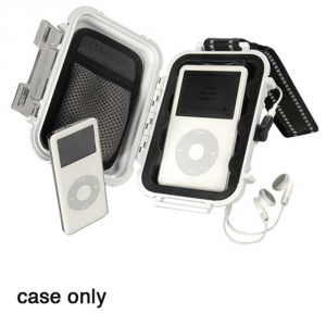 Pelican i1010 Hard Case Silver with Lid for iPod Nano Shuffle MP3