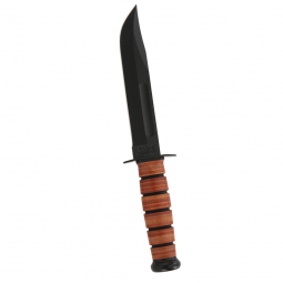 Ka-Bar US Navy Straight Edge Knife - Brown - Fixed Blade - Kabar Knives