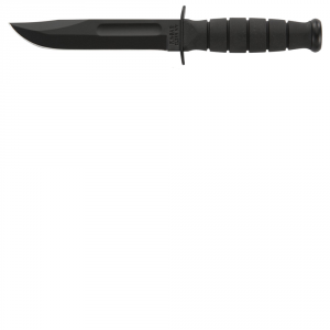 Ka-Bar Short Straight Edge Utility Knife - Black - Fixed Blade - Kabar Knives