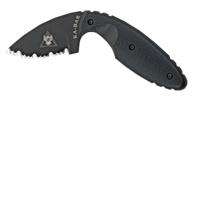 Ka-Bar TDI Serrated Edge Knife - Black - Fixed Blade - Kabar Knives