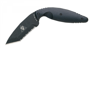 Ka-Bar Large TDI Tanto Serrated Edge Knife - Black - Fixed Blade - Kabar Knives