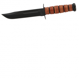 Ka-Bar U.S. Army Straight Edge Utility Knife - Black - Fixed Blade - Kabar Knives