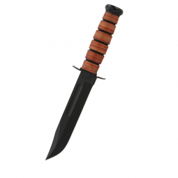 Ka-Bar US Navy Straight Edge Utility Knife - Black - Fixed Blade - Kabar Knives