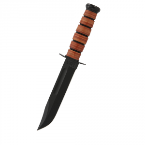 Ka-Bar US Navy Straight Edge Utility Knife - Black - Fixed Blade - Kabar Knives