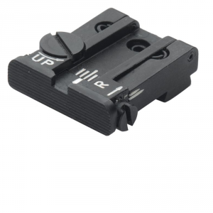 Rear Adjustable Sight for Glock 17-23 25-32 34 35 - Black Serrated - TPU LPA Sights