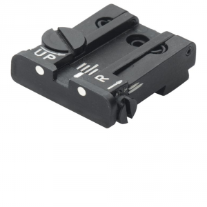 Rear Adjustable Sight for Glock 17-23 25-32 34 35 - White Twin Dot - TPU LPA Sights