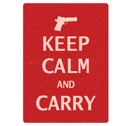 Keep Calm and Carry Sign - 12x17 Tin Warning Sign - Rivers Edge