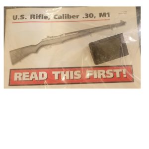 Original Manual for M1 Garand with Clip - US Rifle Caliber .30