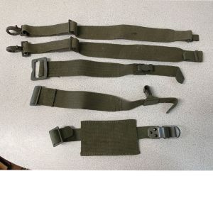 Webbing Straps with Clips and Hooks - Five Pieces