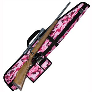 **Pink Camo Scoped Rifle Case - For up to 22 inch barrel Guns - 42 x 10