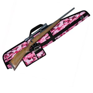 **Pink Camo 46 inch Scoped Rifle Case with Sling Accessory Bag - 46x10