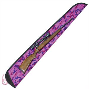 **Candy Pink Camo Scoped Rifle Sleeve with Soft Inside Lining - 10x54