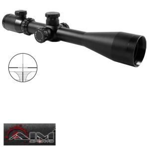 3-12x50 Rangefinding Reticle Illuminated Scope with Rings - Aim Sports