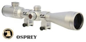 **3-12x50 MilDot Reticle Scope with Rings - Silver - Osprey