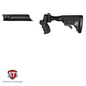 **Tactical Shotgun Adjustable Side Folding Stock and Forend Black -ATI