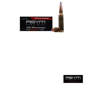 **308 Winchester SDX Barnes Tipped TSX - 168 Grain 20 Rounds - ASYM Ammo