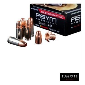 **9mm SDX Barnes TAC-XP+P Ammunition - 115 Grain 20 Rounds - ASYM Ammo