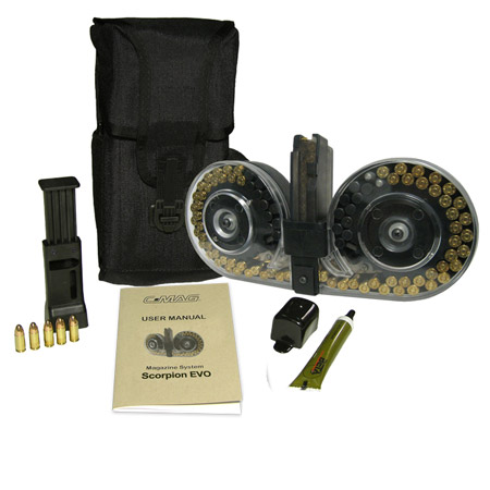 Beta 100 Round C-MAG System CZ Scorpion EVO - Clear with Black Pouch ...