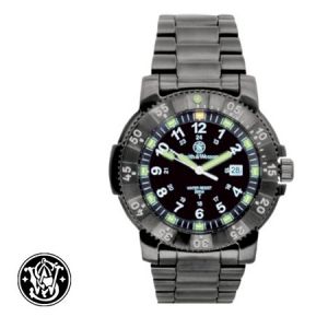 **Smith & Wesson Magnum Tritium H3 Watch Gunmetal StainlessSteel Strap