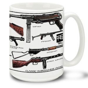 **Submachine Gun Weapons of the World Coffee Cup Mug