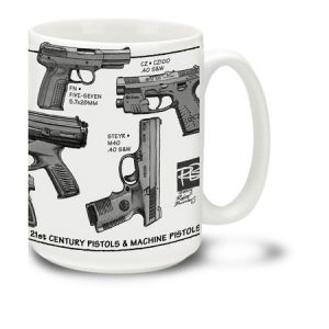 **Modern Pistols Weapons of the World Coffee Mug