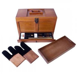 **GunMaster Wooden Toolbox Universal Gun Cleaning Kit - DAC Technologies