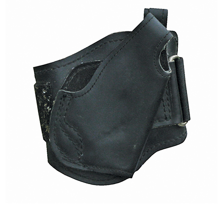 Black Leather Ankle Holster - Left Hand available at Galati International