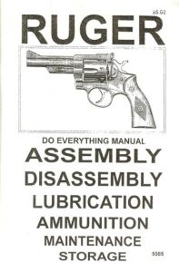 **Ruger Revolver Assembly and Disassembly Gun Manual