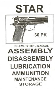 **Star 30 PK Assembly and Disassembly Manual