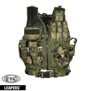 **Deluxe Tactical Vests with Pistol Belt - Digital Woodland Camo - UTG