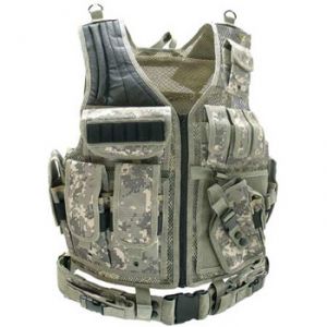 **Deluxe Tactical Vest with Pistol Belt - Army Digital Camo