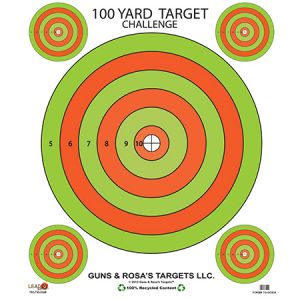 **100 Yard Challenge 1 Up Scoring Game Target - 10 Pack - GunsandRosas