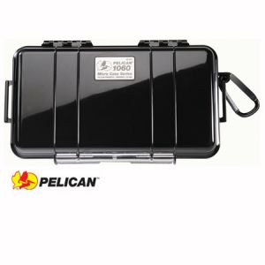 **Pelican 1060Micro Hard Case Black Lid and Carabeener 9.3 x 5.5 x 2.6