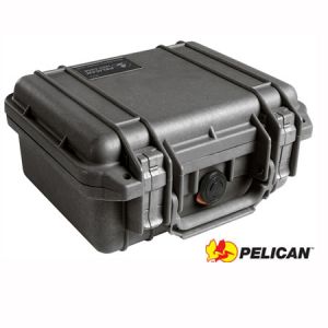 **Pelican 1200 Hard Gun Case Black Pick N Pluck Foam - 10.6 x 9.6 x 4.8