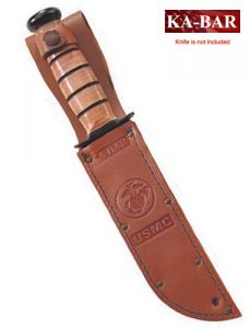 **Ka-Bar Full-Size USMC Brown Leather Sheath - Kabar Knives