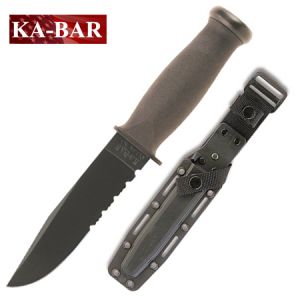 **Kabar 2222 Mark I Serrated Edge Kraton Handle Knife - Ka-Bar Knives