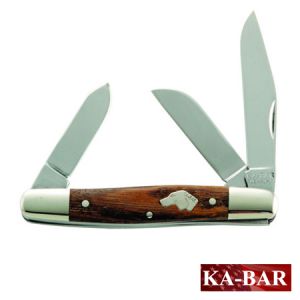 **Kabar Dogs Head Three Blade Stockman Folder Knife 3313 Kabar Knives